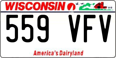 WI license plate 559VFV