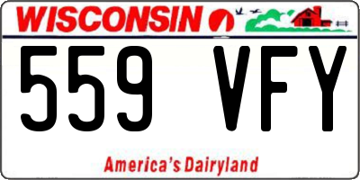 WI license plate 559VFY