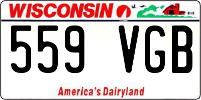 WI license plate 559VGB