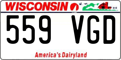 WI license plate 559VGD