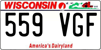WI license plate 559VGF