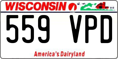 WI license plate 559VPD