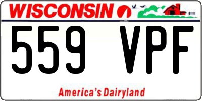 WI license plate 559VPF
