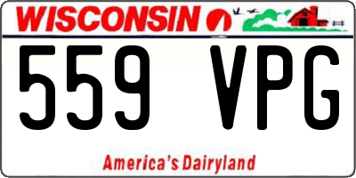 WI license plate 559VPG