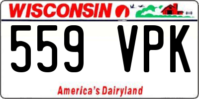 WI license plate 559VPK