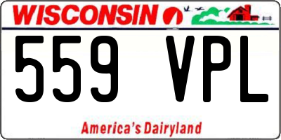 WI license plate 559VPL
