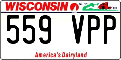 WI license plate 559VPP