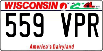 WI license plate 559VPR