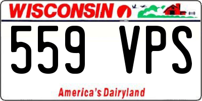 WI license plate 559VPS