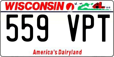 WI license plate 559VPT