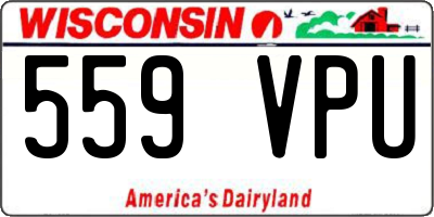 WI license plate 559VPU