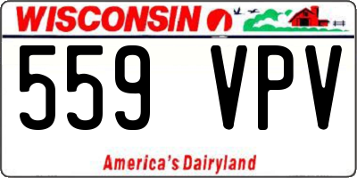 WI license plate 559VPV