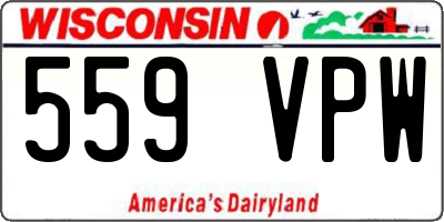 WI license plate 559VPW