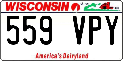 WI license plate 559VPY