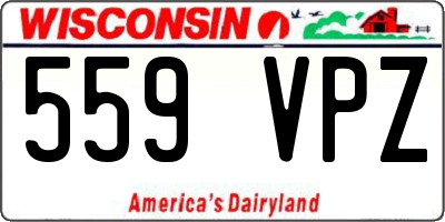 WI license plate 559VPZ