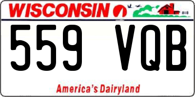 WI license plate 559VQB