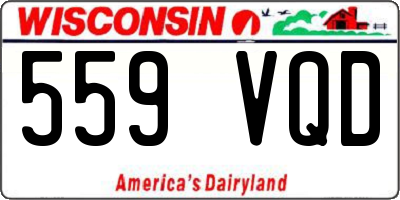 WI license plate 559VQD