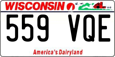WI license plate 559VQE