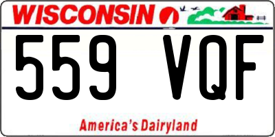 WI license plate 559VQF