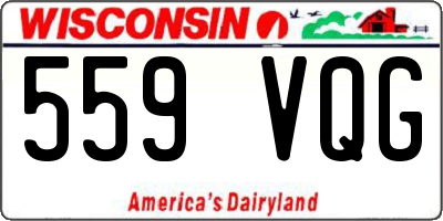 WI license plate 559VQG