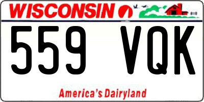 WI license plate 559VQK