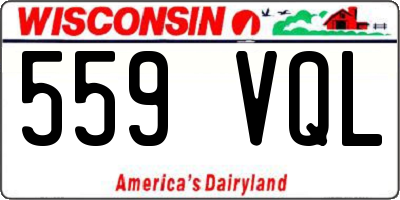 WI license plate 559VQL