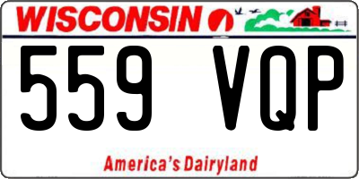 WI license plate 559VQP