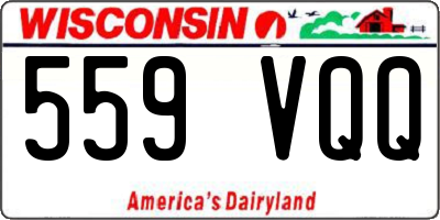WI license plate 559VQQ