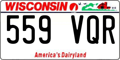 WI license plate 559VQR
