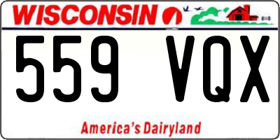 WI license plate 559VQX