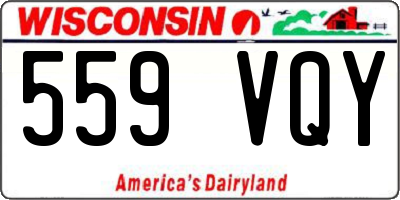 WI license plate 559VQY