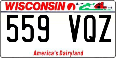 WI license plate 559VQZ