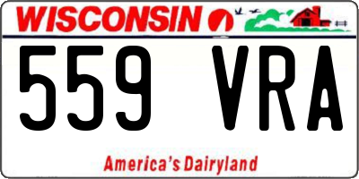 WI license plate 559VRA