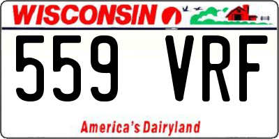 WI license plate 559VRF