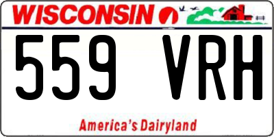 WI license plate 559VRH