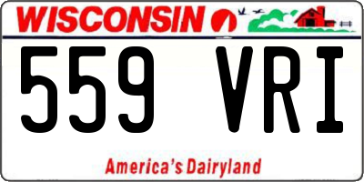 WI license plate 559VRI