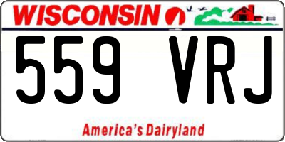 WI license plate 559VRJ