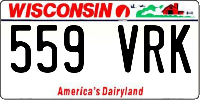 WI license plate 559VRK