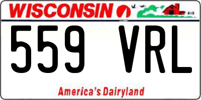 WI license plate 559VRL