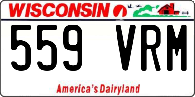 WI license plate 559VRM