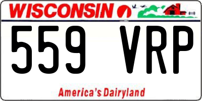 WI license plate 559VRP