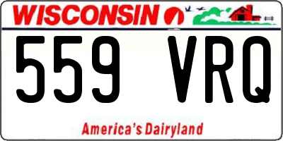 WI license plate 559VRQ