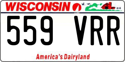 WI license plate 559VRR