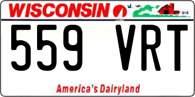 WI license plate 559VRT