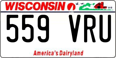 WI license plate 559VRU