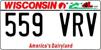 WI license plate 559VRV