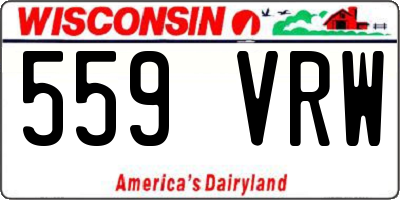 WI license plate 559VRW