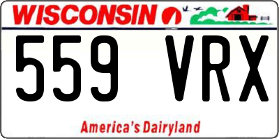 WI license plate 559VRX
