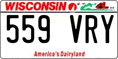 WI license plate 559VRY