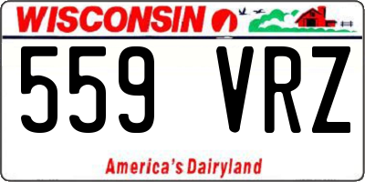 WI license plate 559VRZ